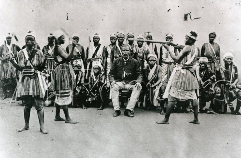 Dahomey Mino warriors, circa 1890.